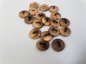 Træknap - skjorteknap i brændt look, 12 mm